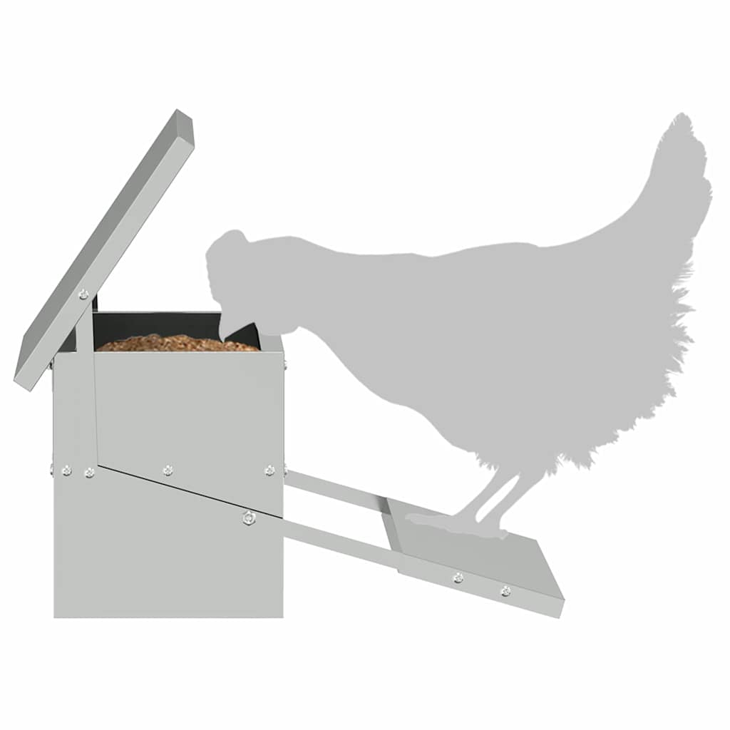 Hühnertretfeeder Silber 48,5 x 39,5 x 19 cm 5 kg