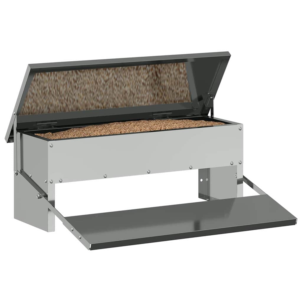 Hühnertretfeeder Silber 48,5 x 39,5 x 19 cm 5 kg