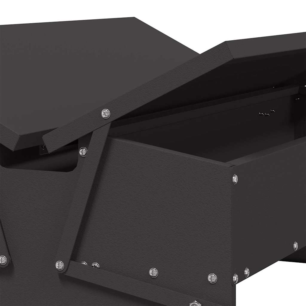 Hühnertretfeeder Schwarz 75 x 53 x 20,5 cm 10 kg