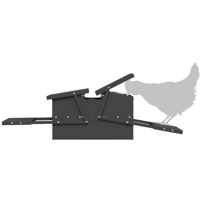 Hühnertretfeeder Schwarz 75 x 53 x 20,5 cm 10 kg