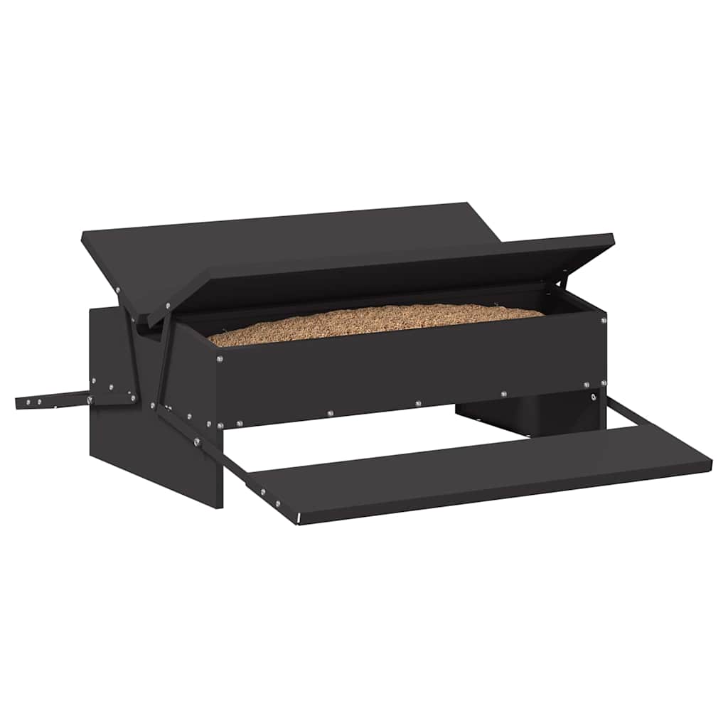 Hühnertretfeeder Schwarz 75 x 53 x 20,5 cm 10 kg