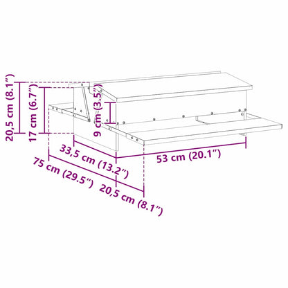 Hühnertretfeeder Schwarz 75 x 53 x 20,5 cm 10 kg