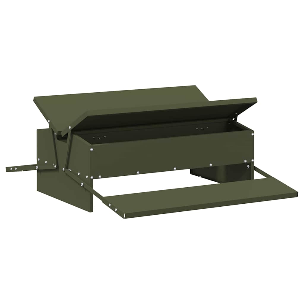 Hühnertretfeeder Olivgrün 75 x 53 x 20,5 cm 10 kg