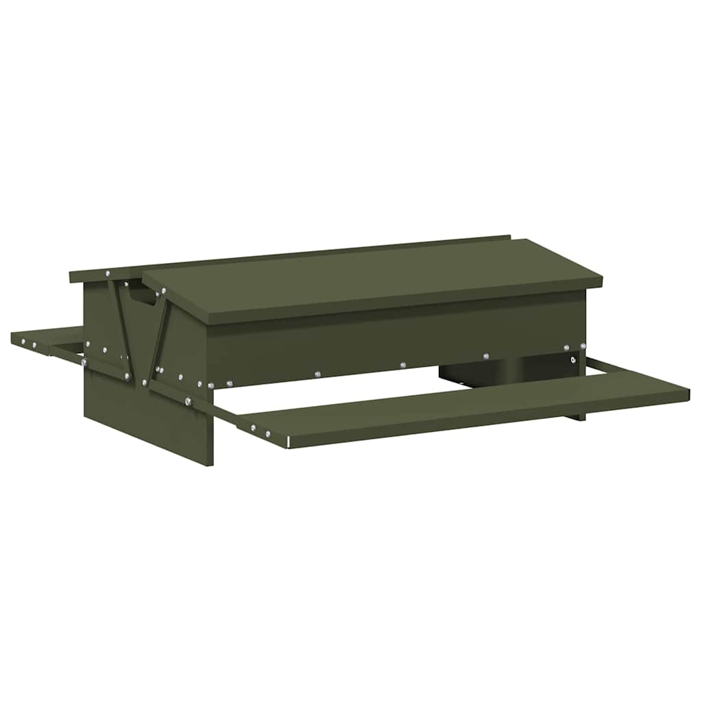 Hühnertretfeeder Olivgrün 75 x 53 x 20,5 cm 10 kg