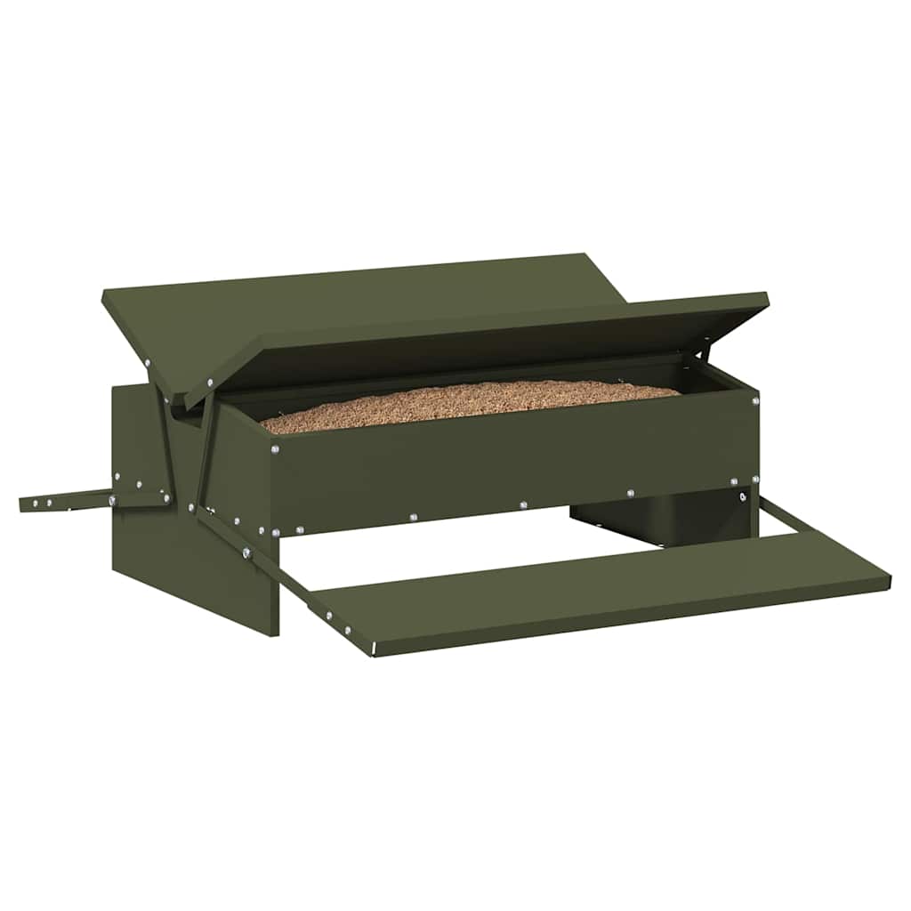 Hühnertretfeeder Olivgrün 75 x 53 x 20,5 cm 10 kg