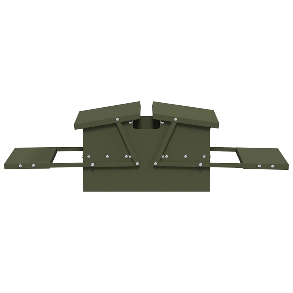 Hühnertretfeeder Olivgrün 75 x 53 x 20,5 cm 10 kg