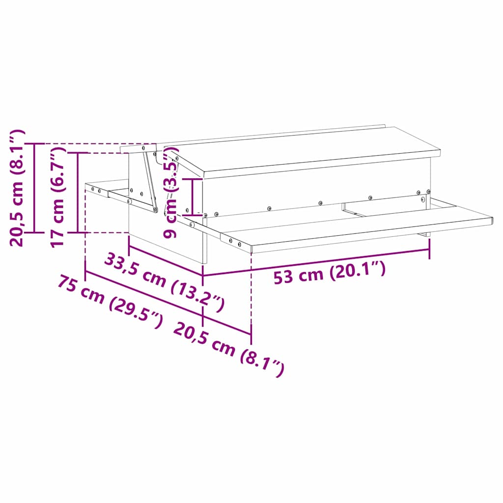 Hühnertretfeeder Olivgrün 75 x 53 x 20,5 cm 10 kg