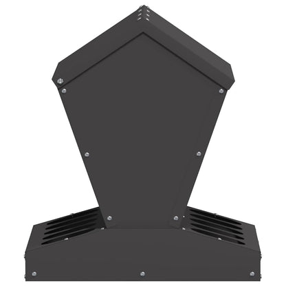 Hühnerfütterer Schwarz 40 x 40 x 45 cm Kaltgewalzter Stahl