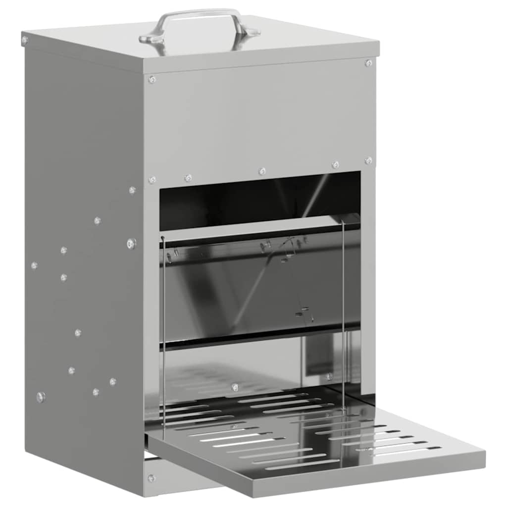 Hühnertretfeeder Silber 25 x 42 x 40 cm 4 kg Verzinkter Stahl