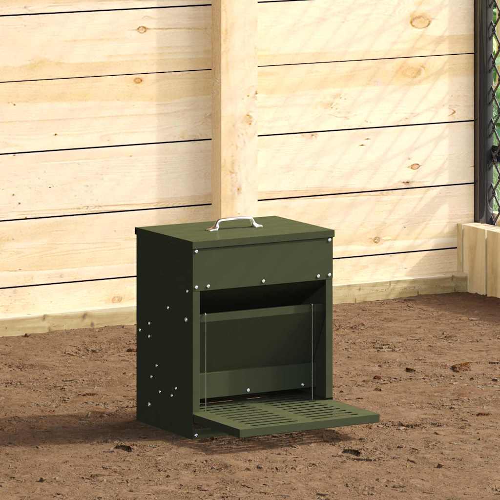 Hühnertretfeeder Olivgrün 33 x 42 x 40 cm 10 kg