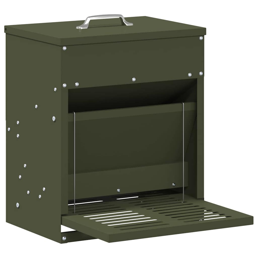 Hühnertretfeeder Olivgrün 33 x 42 x 40 cm 10 kg