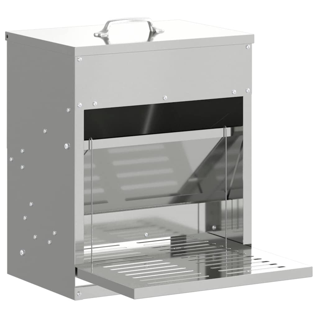 Hühnertretfeeder Silber 33 x 42 x 40 cm 10 kg Verzinkter Stahl