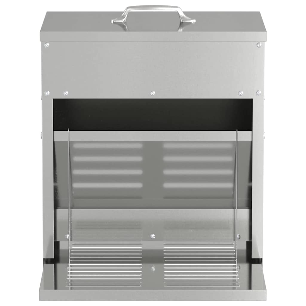 Hühnertretfeeder Silber 33 x 42 x 40 cm 10 kg Verzinkter Stahl