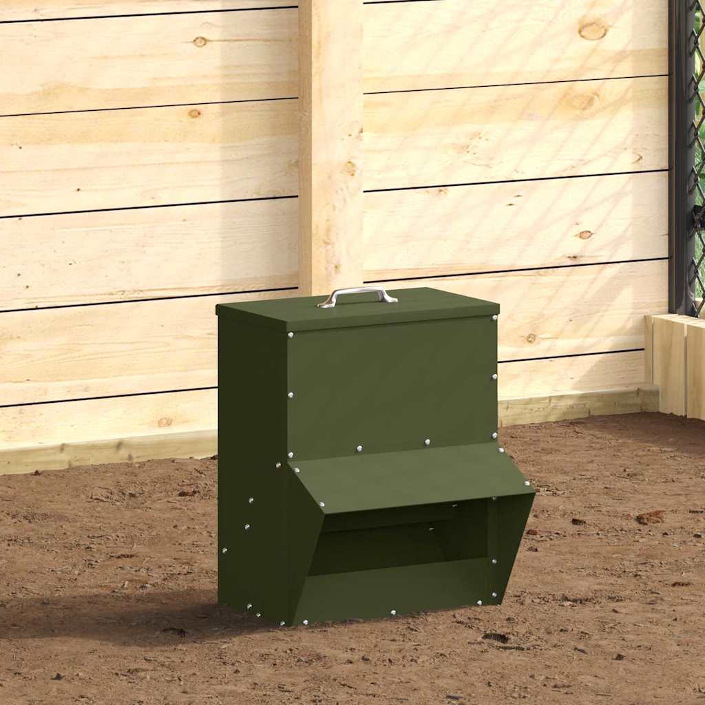 Hühnerfütterer Olive Grün 35 x 30,5 x 43,5 cm