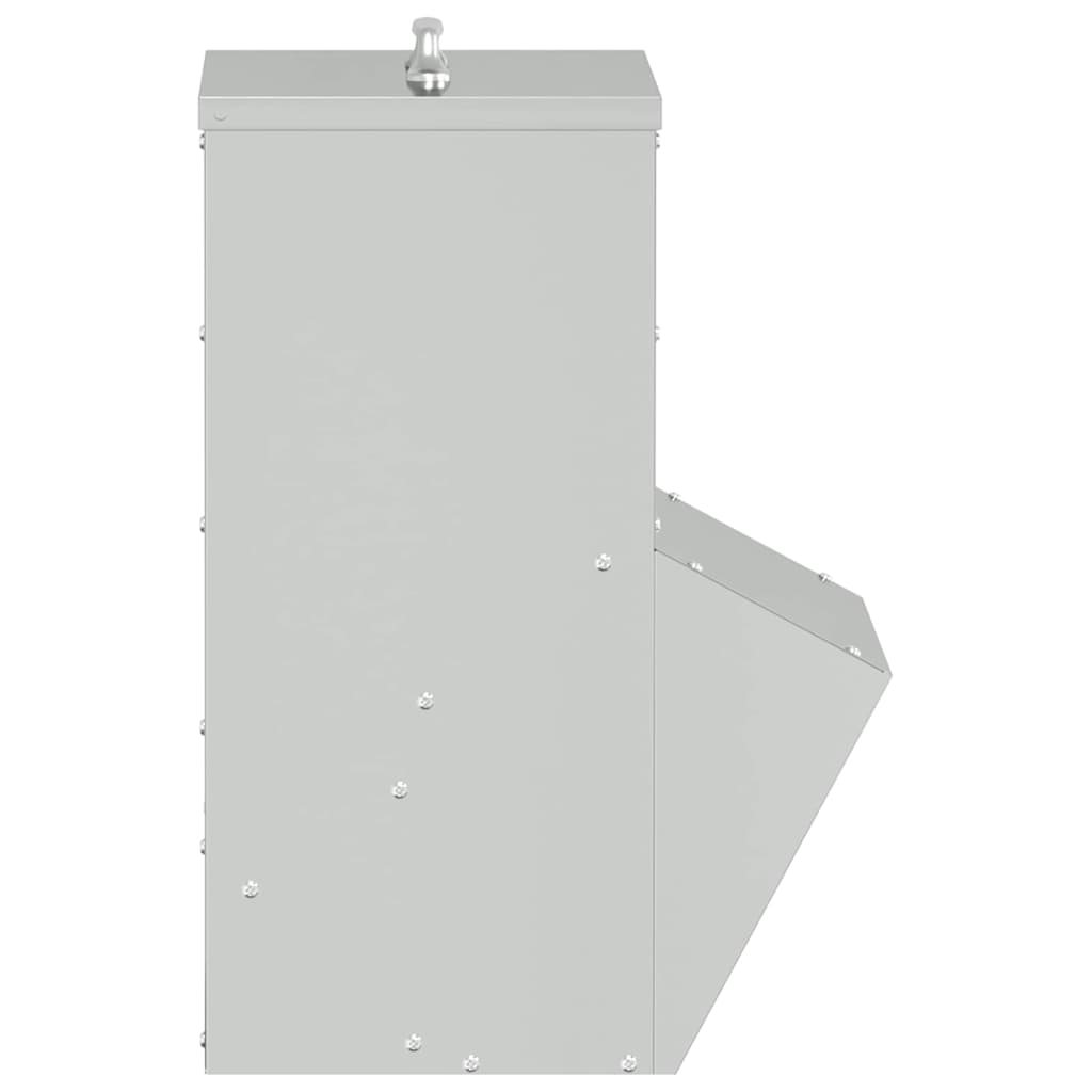 Hühnerfütterer Silber 35 x 30,5 x 43,5 cm Verzinkter Stahl