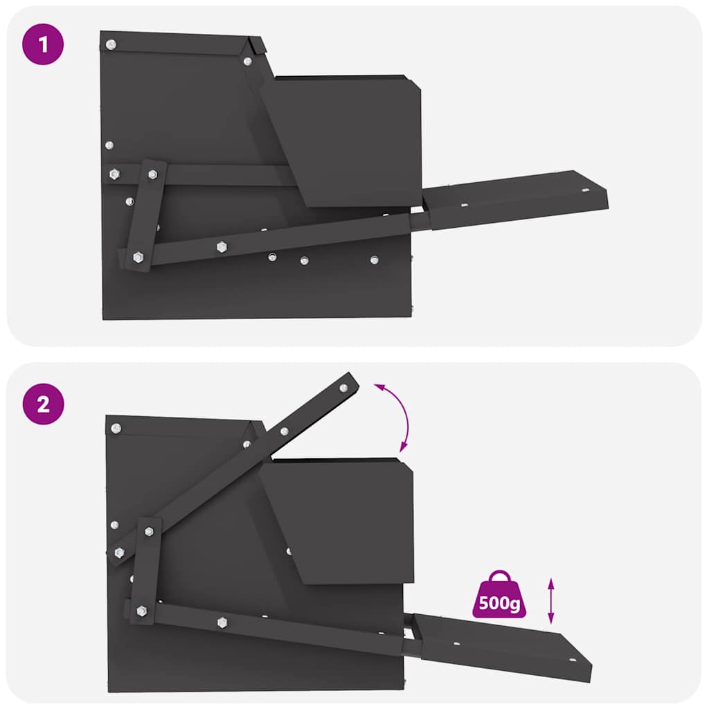 Hühnertretfeeder Schwarz 50 x 40 x 29 cm 2 kg