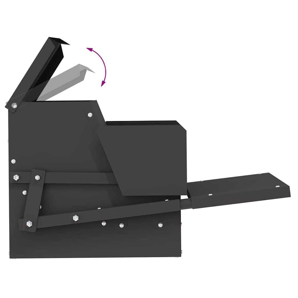 Hühnertretfeeder Schwarz 50 x 40 x 29 cm 2 kg