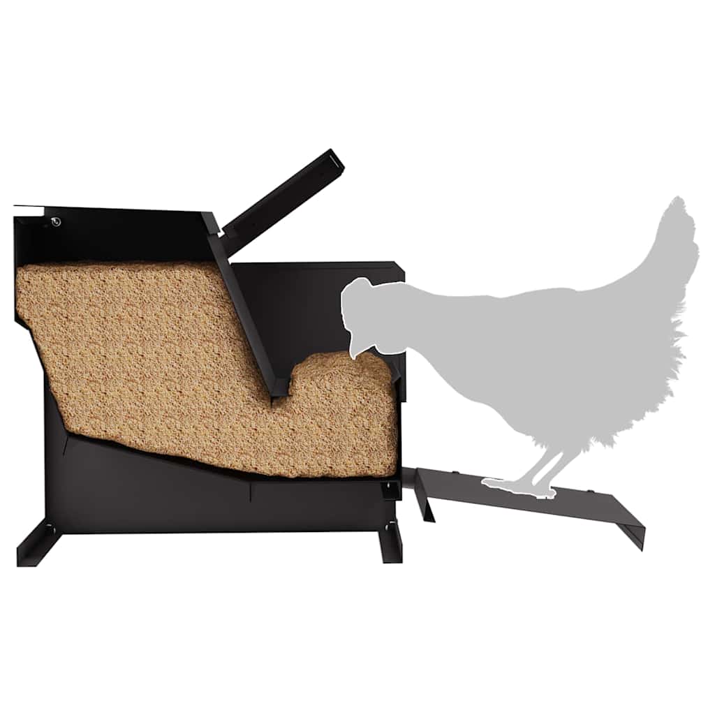 Hühnertretfeeder Schwarz 50 x 40 x 29 cm 2 kg