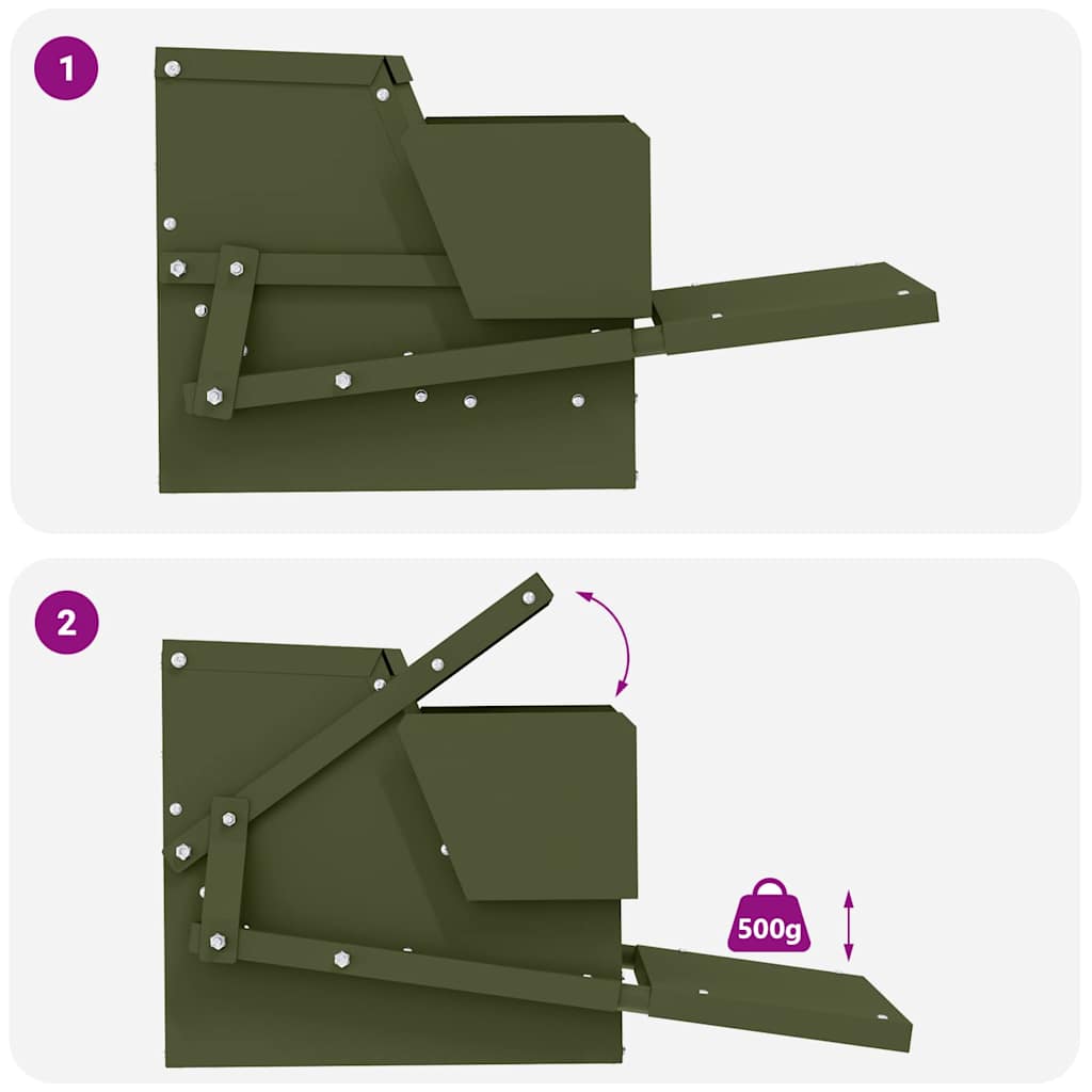 Hühnertretfeeder Olivgrün 50 x 40 x 29 cm 2 kg