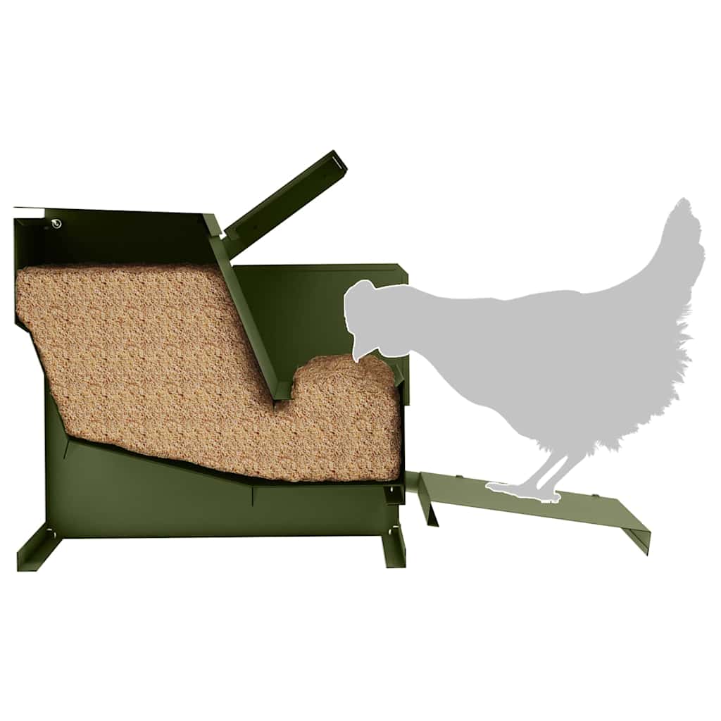 Hühnertretfeeder Olivgrün 50 x 40 x 29 cm 2 kg