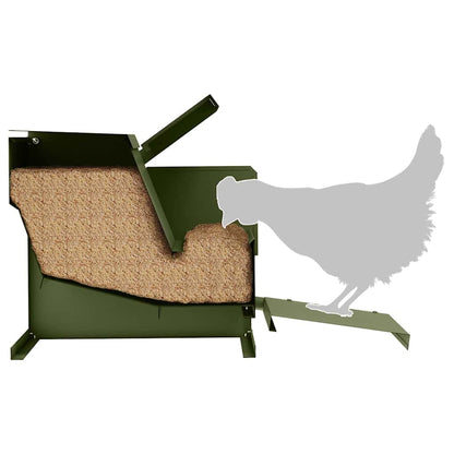 Hühnertretfeeder Olivgrün 50 x 40 x 29 cm 2 kg