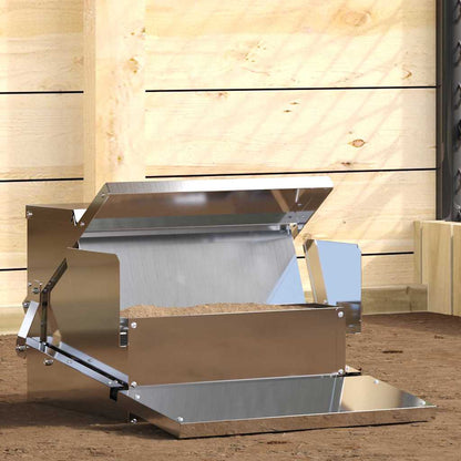 Hühnertretfeeder Silber 50 x 40 x 29 cm 2 kg Verzinkter Stahl