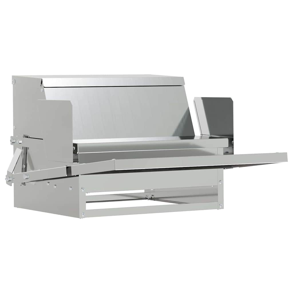 Hühnertretfeeder Silber 50 x 40 x 29 cm 2 kg Verzinkter Stahl
