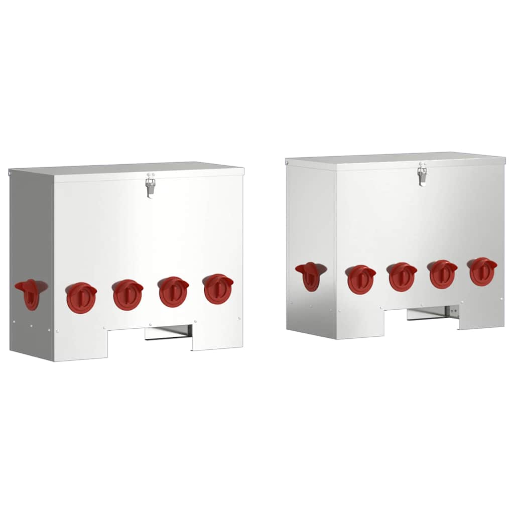 Hühnerfütterer 2 Silber 60,5 x 29 x 51 cm 25 kg
