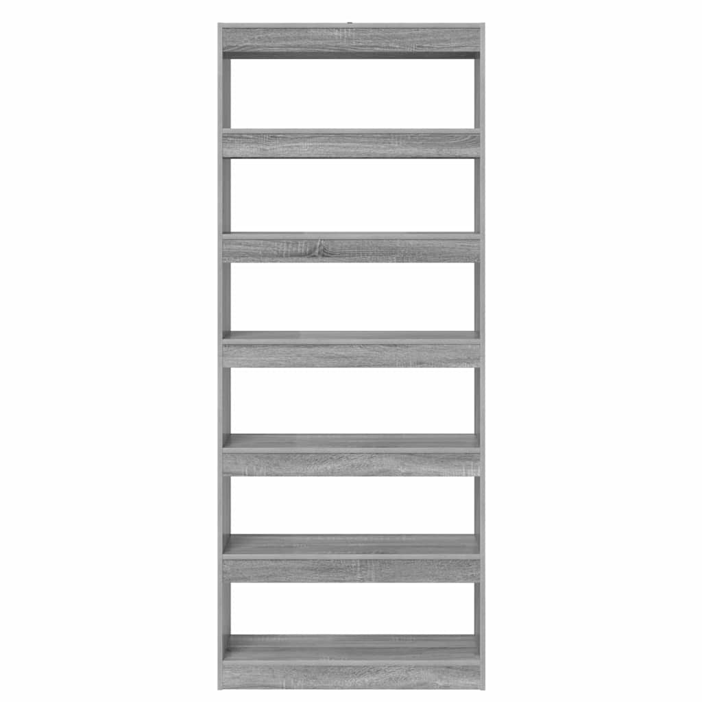 Bücherregal Grau Sonoma 80 x 30 x 198 cm Holzwerkstoff