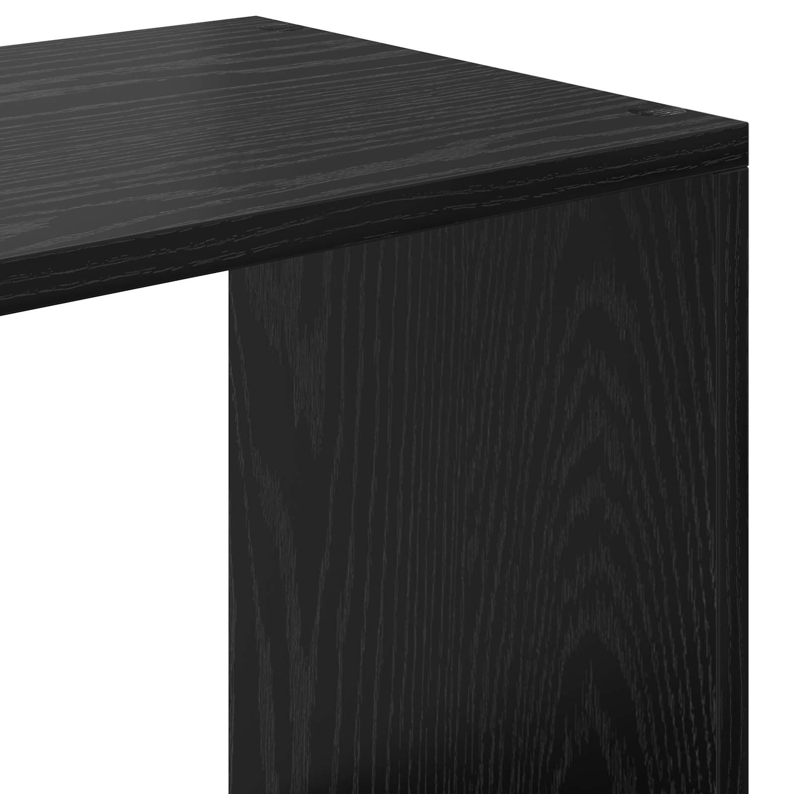 Bücherregal Schwarz Eichen-Optik 137,5 x 29 x 137,5 cm