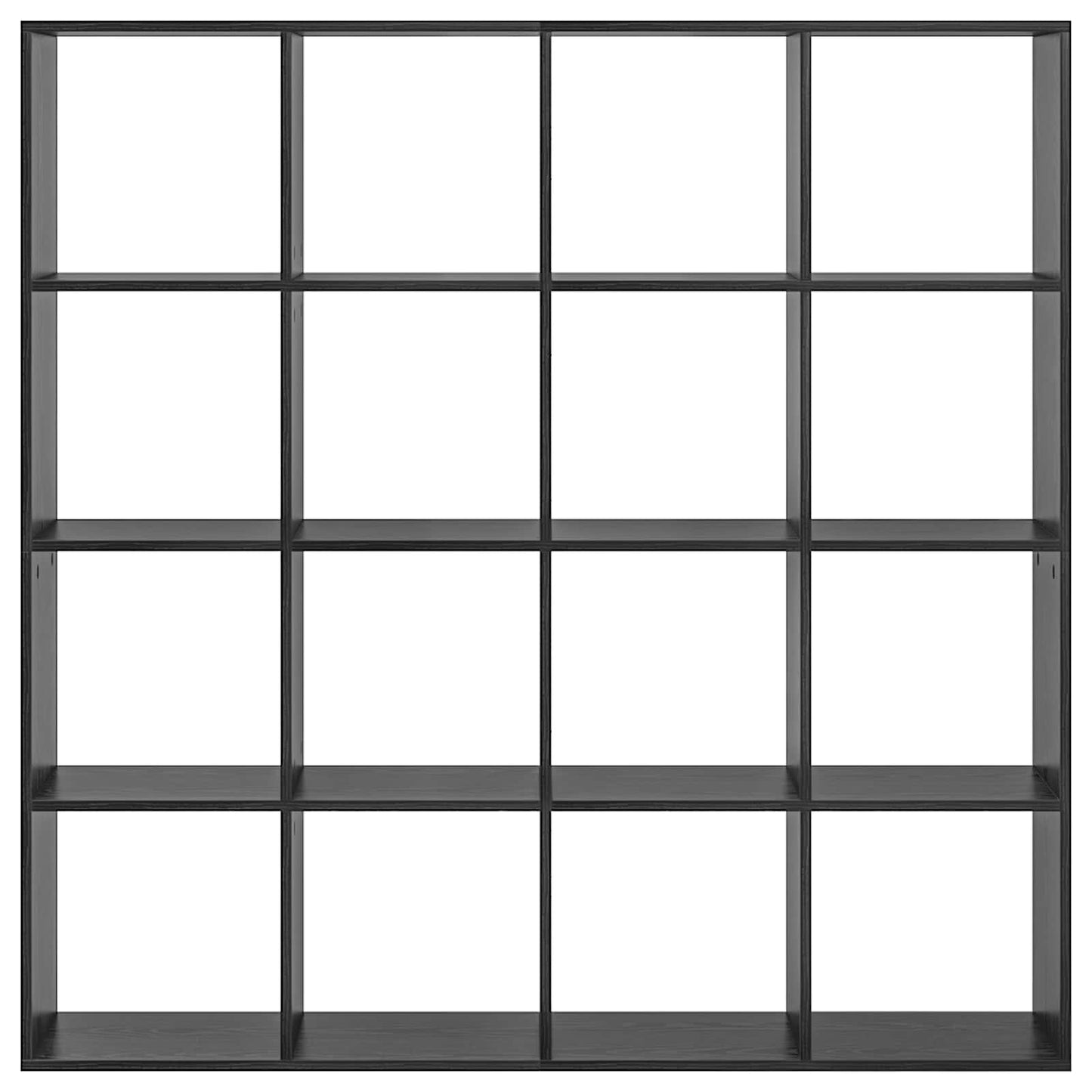 Bücherregal Schwarz Eichen-Optik 137,5 x 29 x 137,5 cm