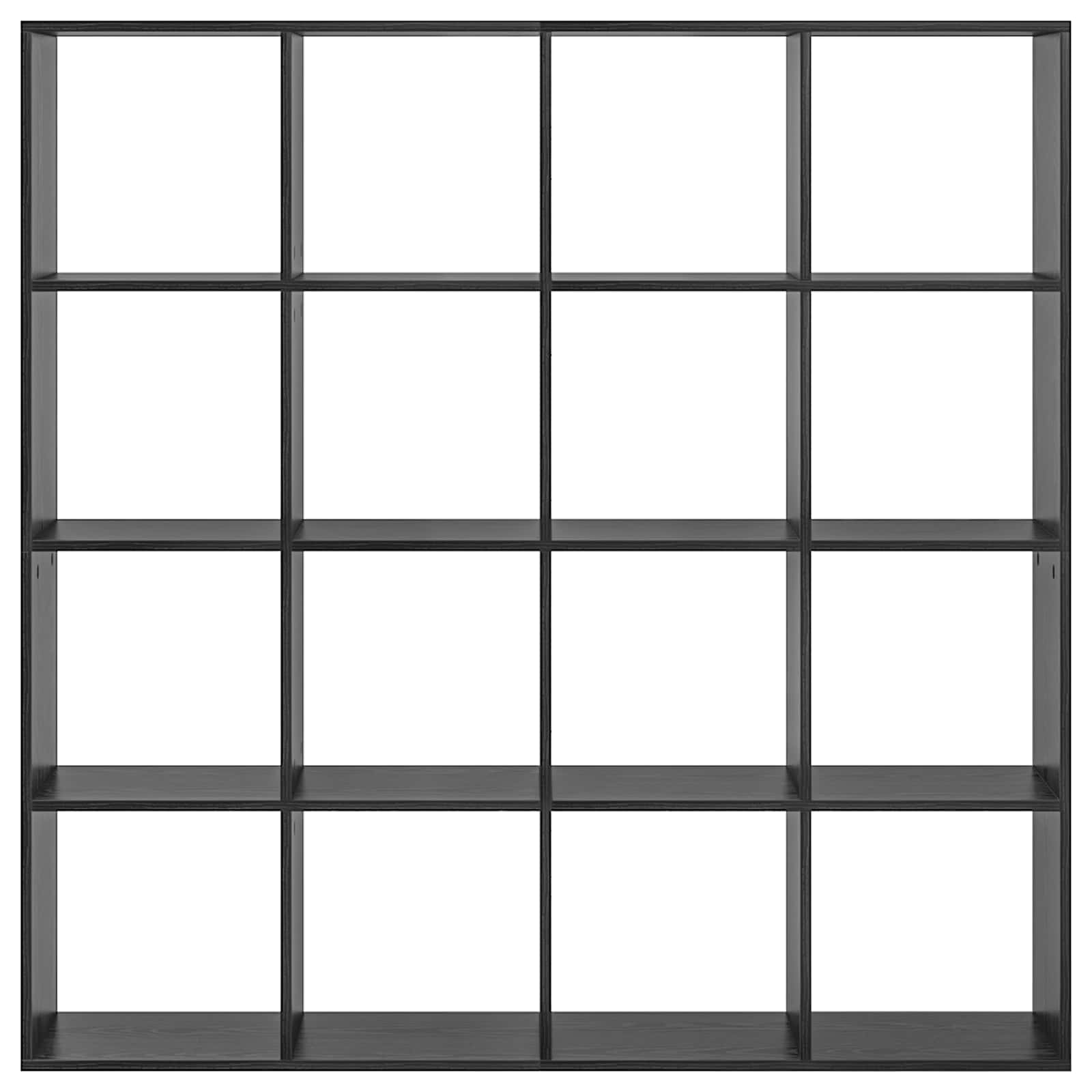 Bücherregal Schwarz Eichen-Optik 137,5 x 29 x 137,5 cm