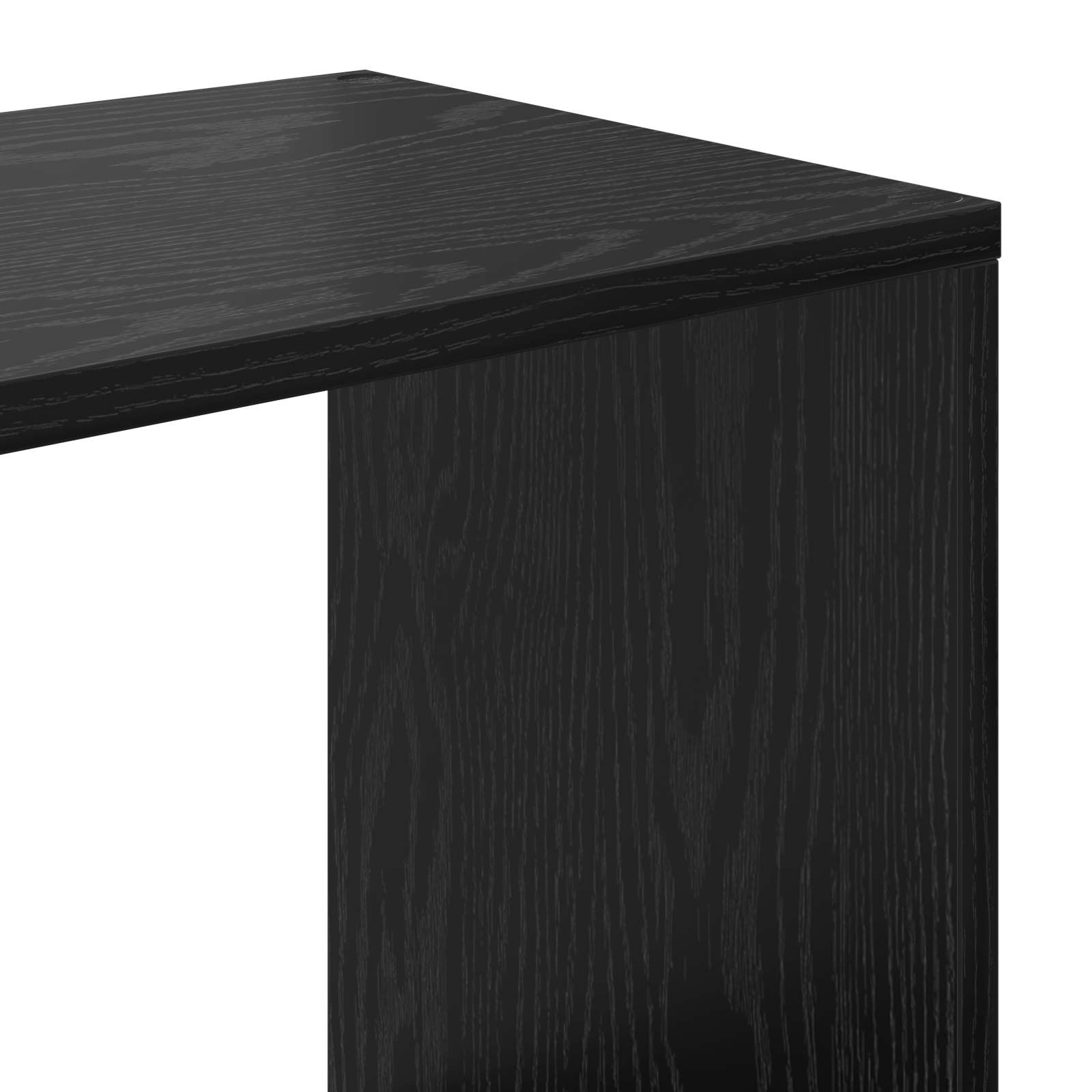 Bücherregal Schwarz Eichen-Optik 132 x 29 x 141,5 cm