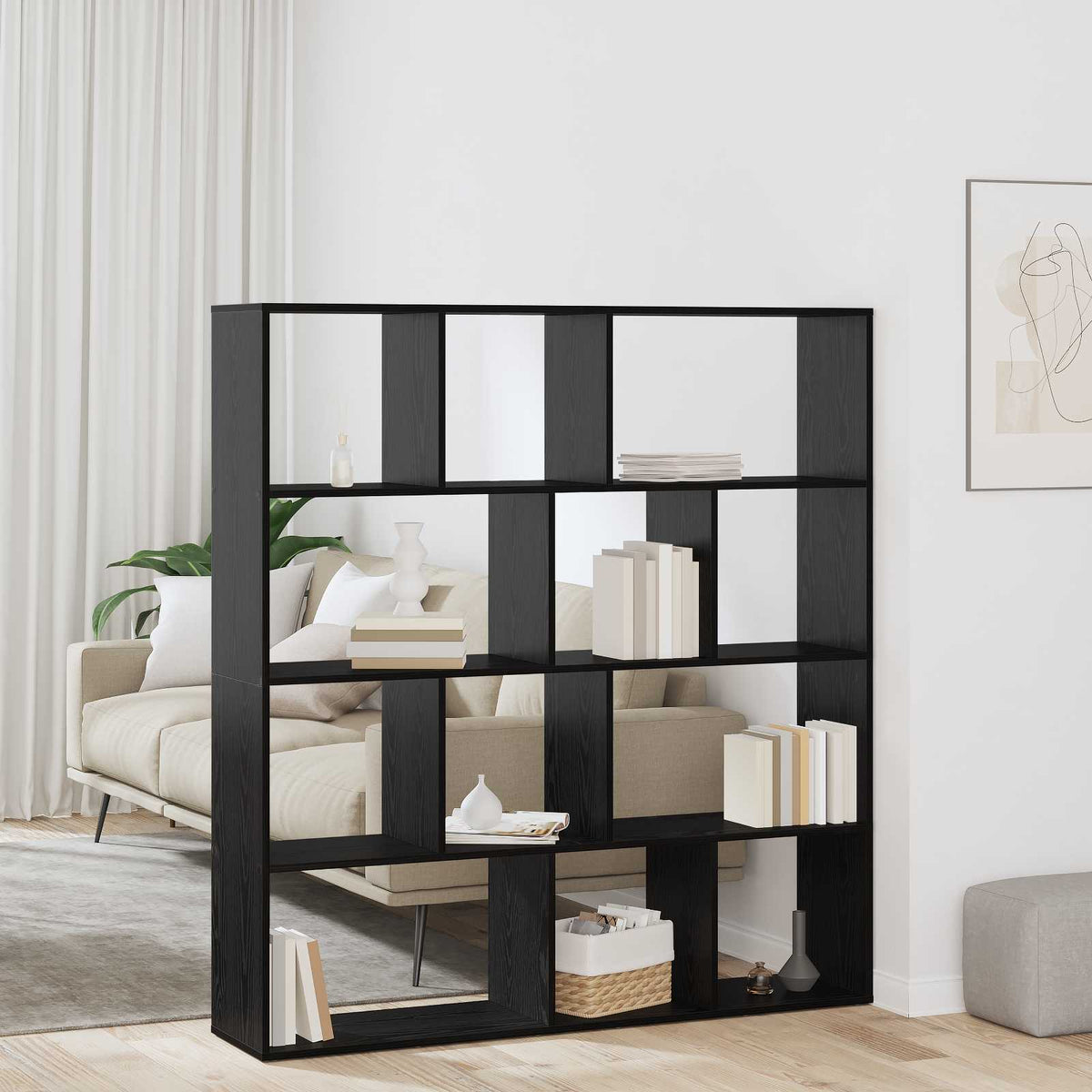 Bücherregal 12 Ebenen 132 x 29 x 141,5 cm Holzwerkstoff