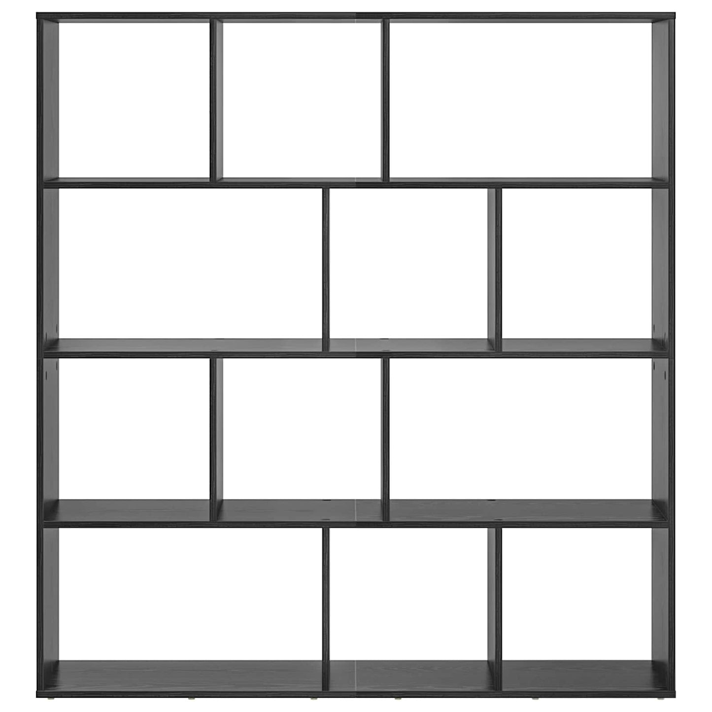 Bücherregal Schwarz Eichen-Optik 132 x 29 x 141,5 cm