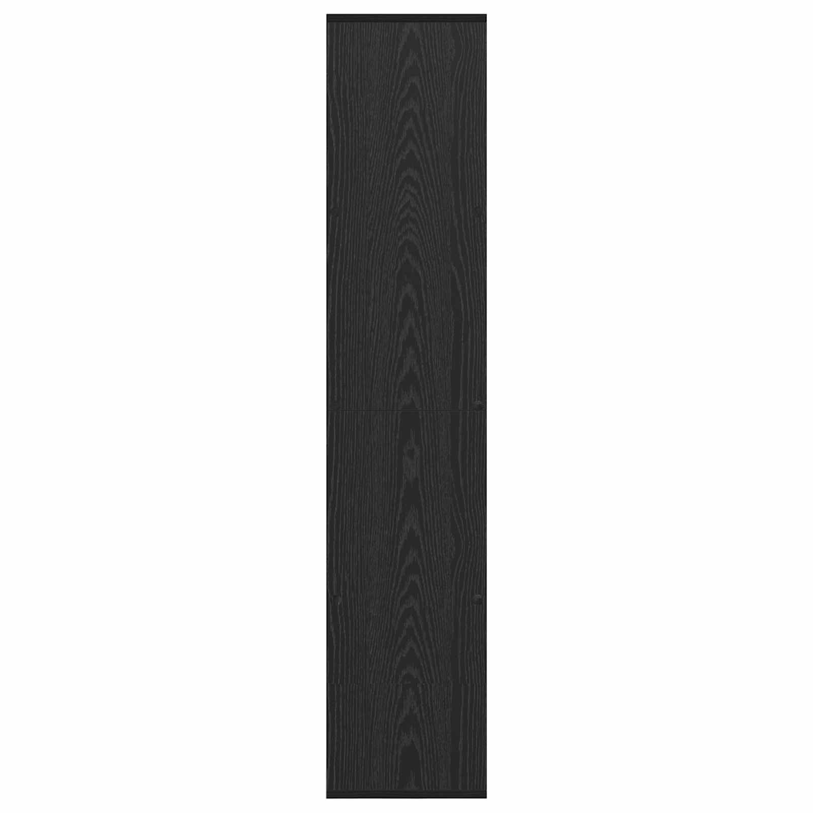 Bücherregal Schwarz Eichen-Optik 132 x 29 x 141,5 cm