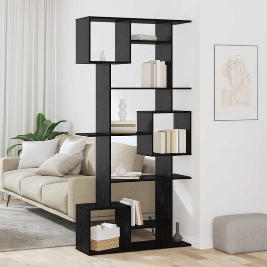 Bücherregal Schwarz Eichen-Optik 92 x 29 x 188 cm Holzwerkstoff