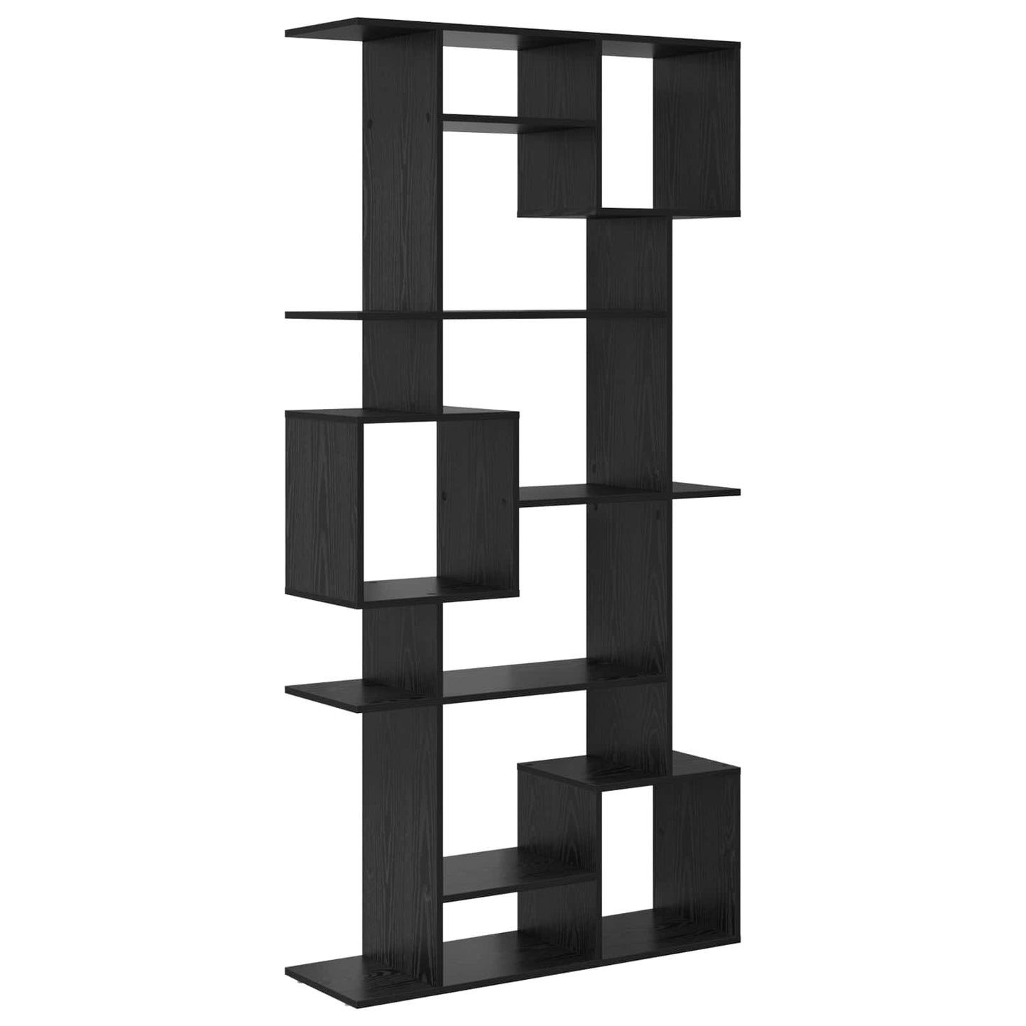 Bücherregal Schwarz Eichen-Optik 92 x 29 x 188 cm Holzwerkstoff