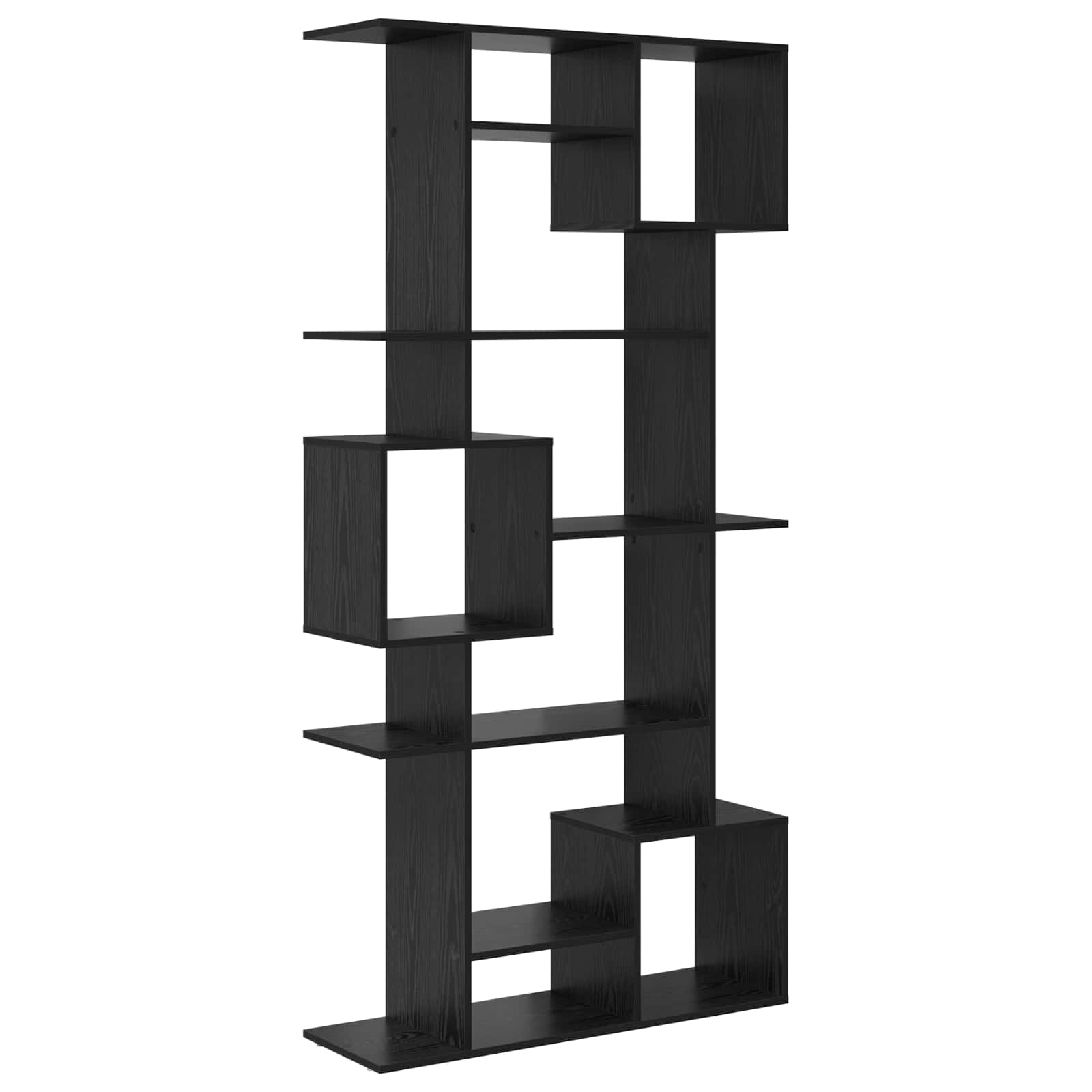 Bücherregal Schwarz Eichen-Optik 92 x 29 x 188 cm Holzwerkstoff