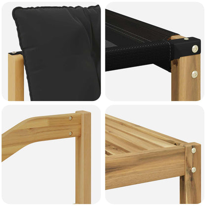 Outdoor-Sofagarnitur 5 stk. Weiß und Schwarz