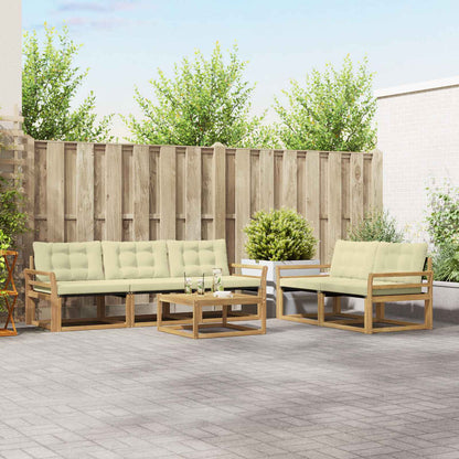 Outdoor-Sofagarnitur 6 stk. Weiß und Creme