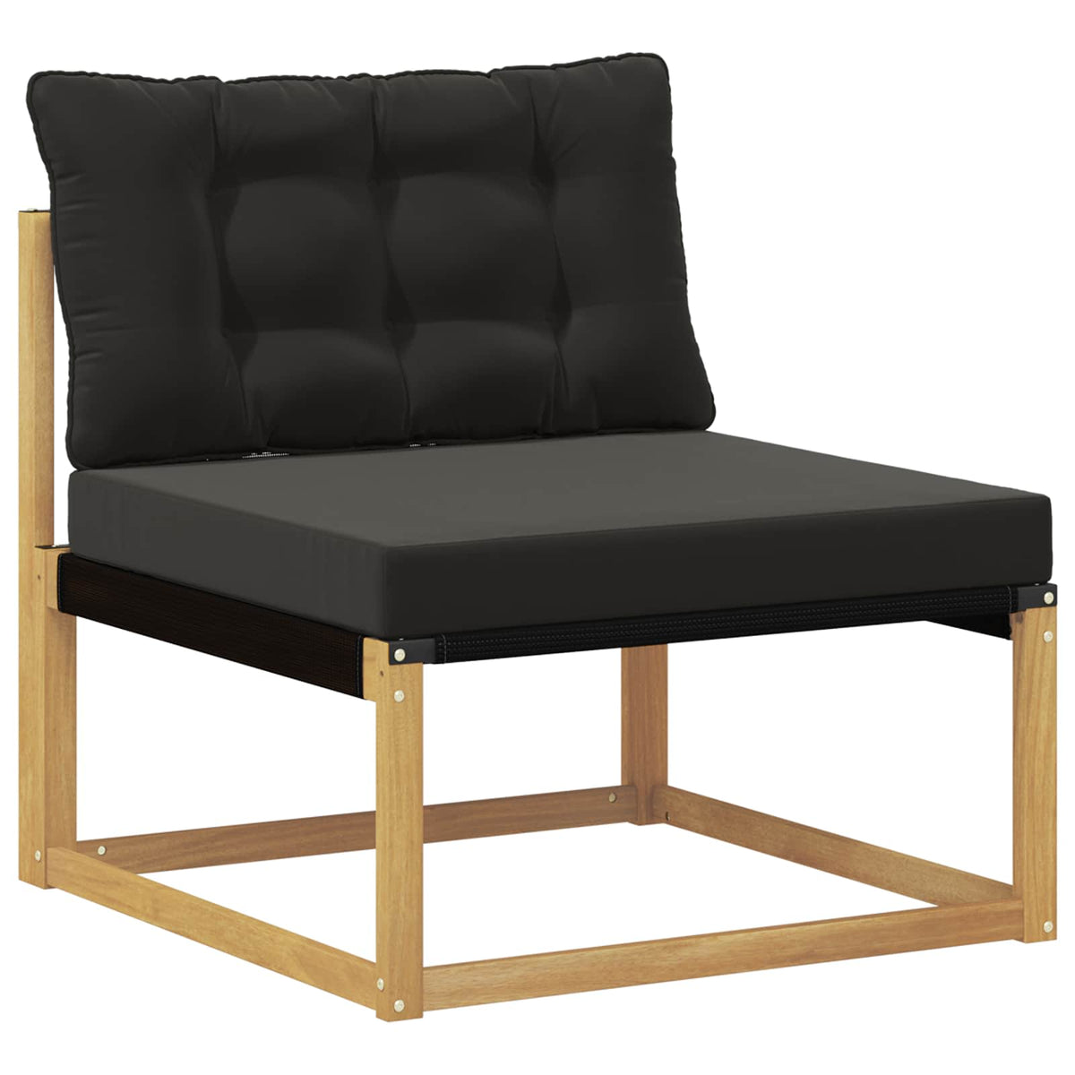 Outdoor-Sofagarnitur 7 stk. Weiß und Schwarz