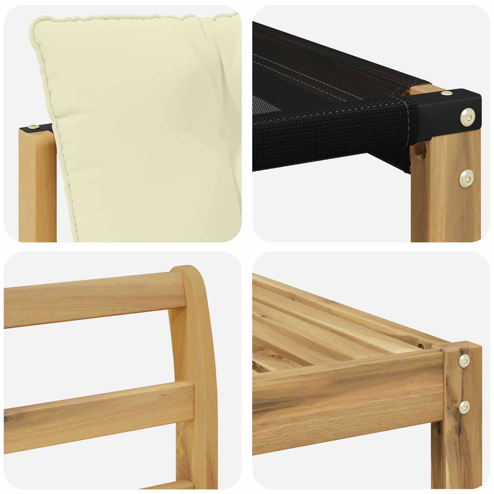 Outdoor-Sofagarnitur 8 pcs Weiß und Creme 79 x 79 x 37 cm