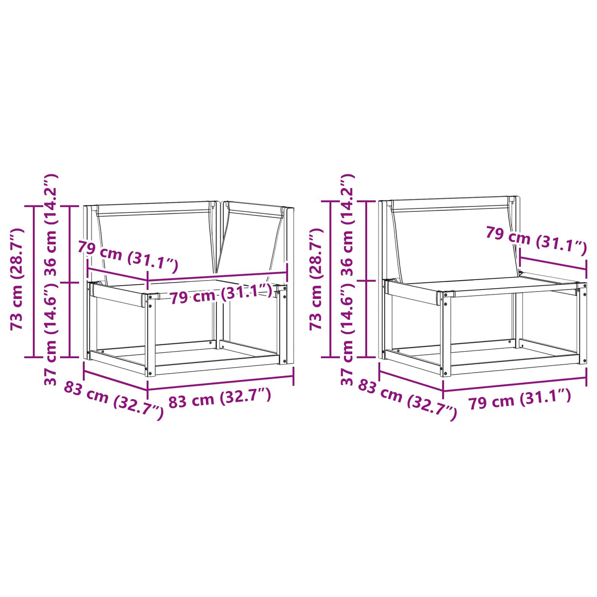Outdoor-Sofagarnitur 5 stk. Weiß und Creme