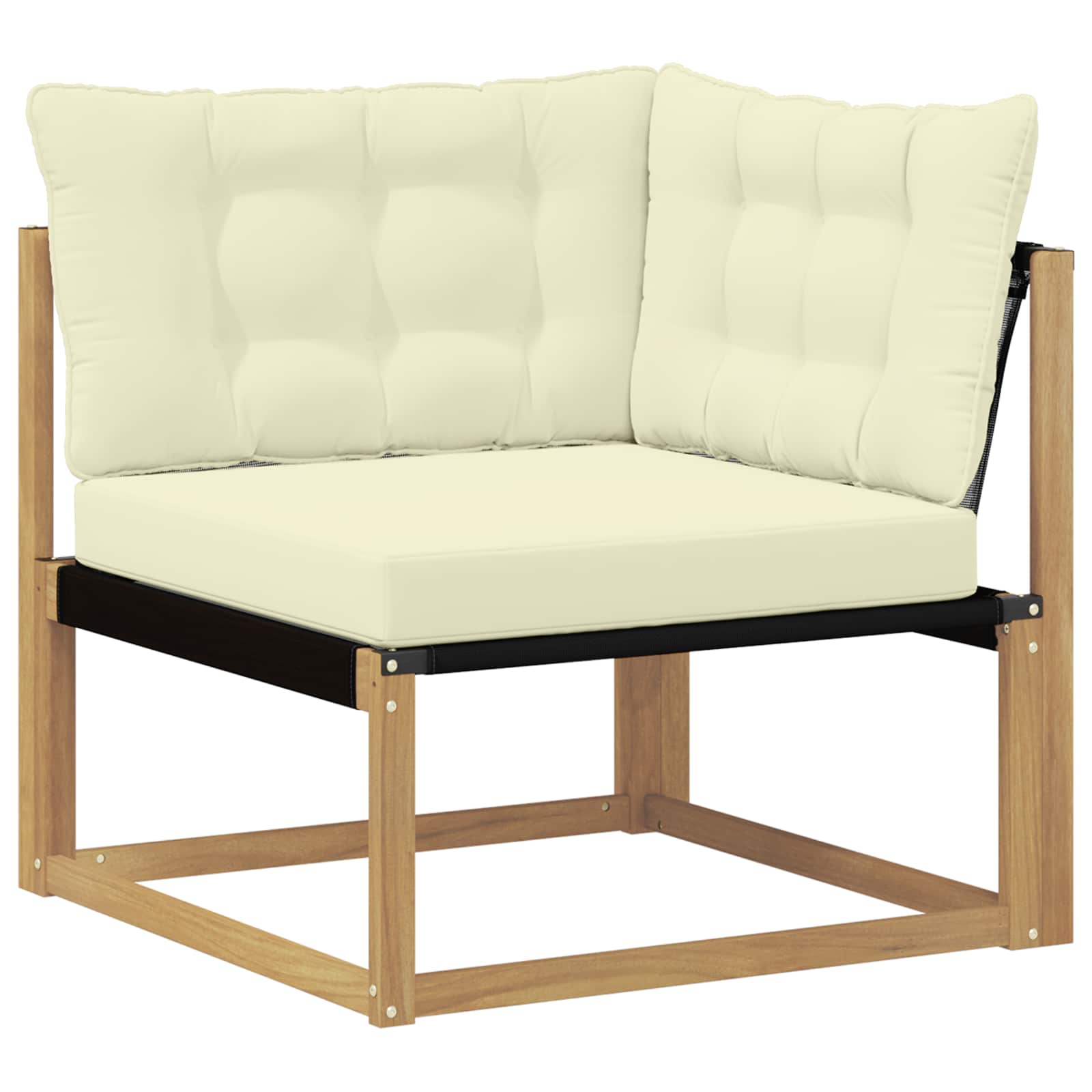 Outdoor-Sofagarnitur mit Kissen 5 pcs Weiß und Creme