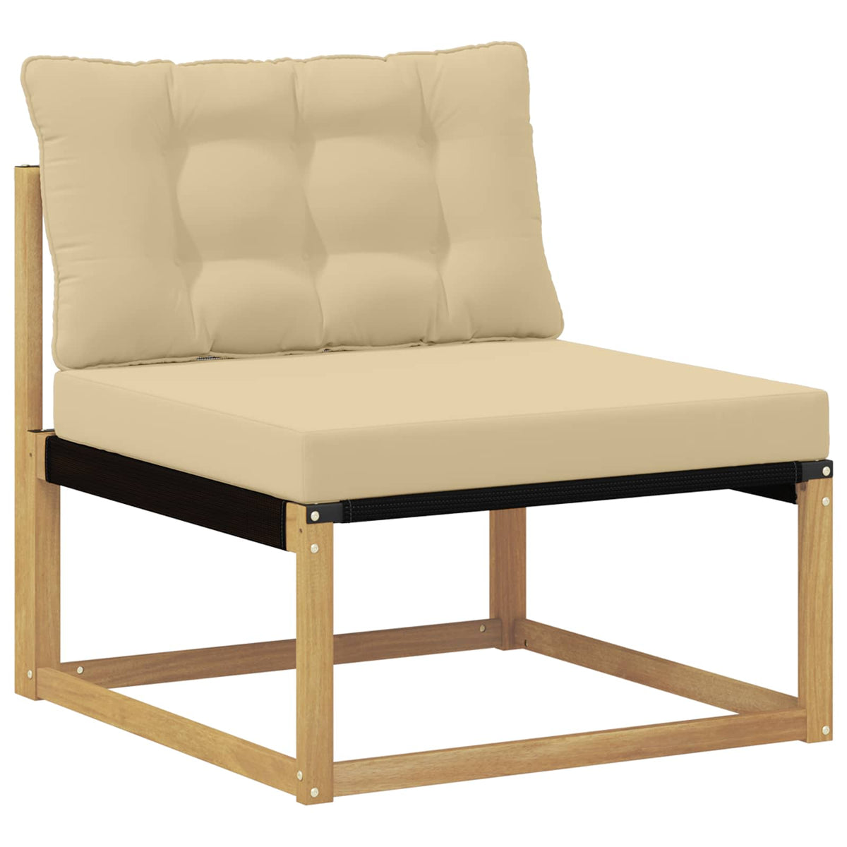 Outdoor-Sofagarnitur 5 stk. Weiß und Beige