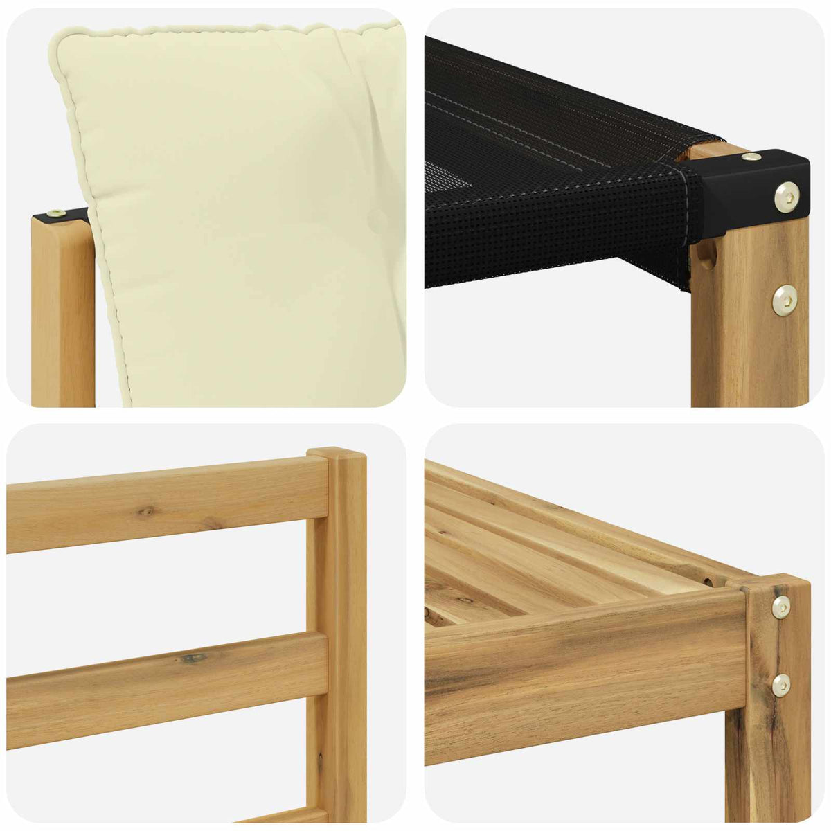 Outdoor-Sofagarnitur 6 stk. Weiß und Creme
