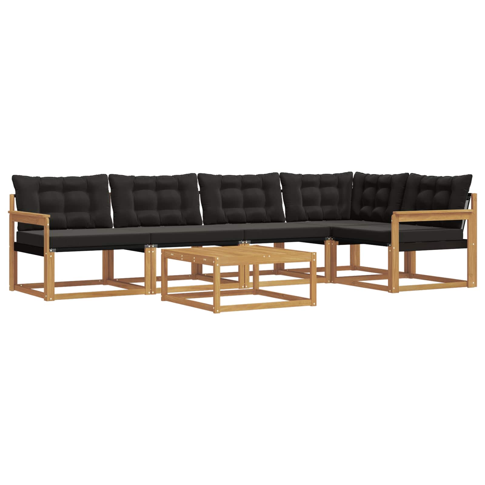Outdoor-Sofagarnitur 6 pcs Weiß und Schwarz 79 x 79 x 37 cm