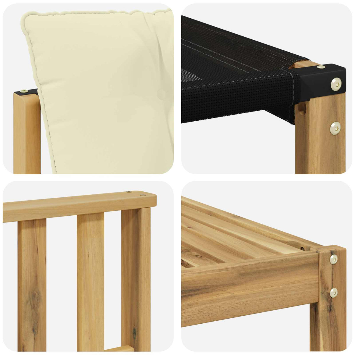 Outdoor-Sofagarnitur 6 stk. Weiß und Creme