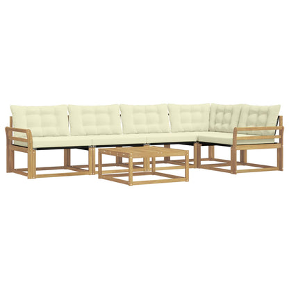 Outdoor-Sofagarnitur 6 stk. Weiß und Creme